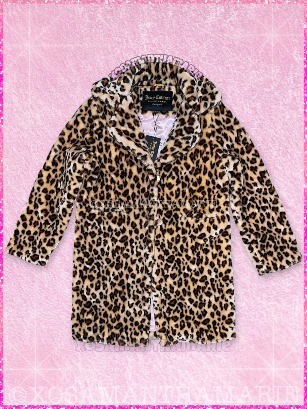Y2K Juicy Couture Leopard Faux Fur Jacket